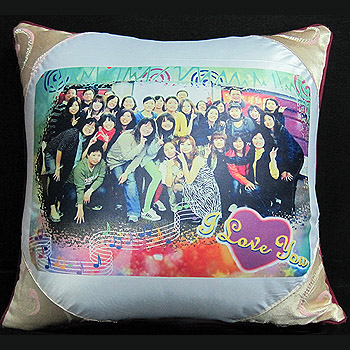 轉印抱枕-提花紅